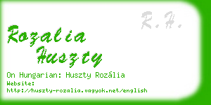 rozalia huszty business card